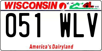 WI license plate 051WLV