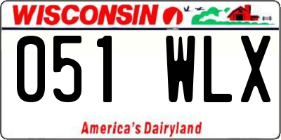 WI license plate 051WLX