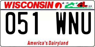 WI license plate 051WNU