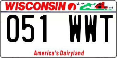 WI license plate 051WWT