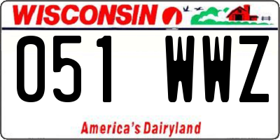 WI license plate 051WWZ