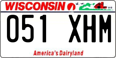 WI license plate 051XHM