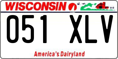 WI license plate 051XLV