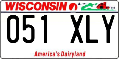 WI license plate 051XLY