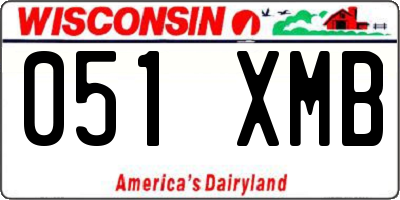 WI license plate 051XMB