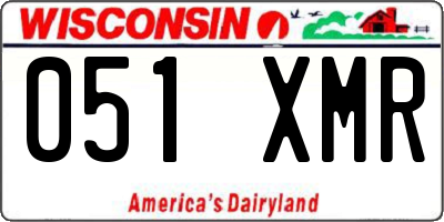 WI license plate 051XMR
