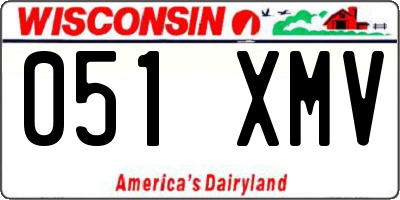WI license plate 051XMV