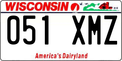 WI license plate 051XMZ