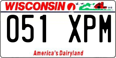 WI license plate 051XPM