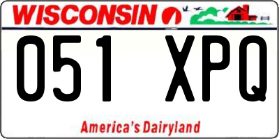 WI license plate 051XPQ