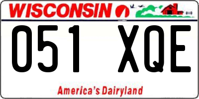 WI license plate 051XQE