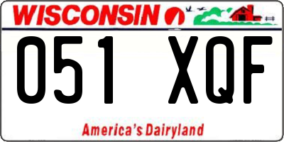 WI license plate 051XQF