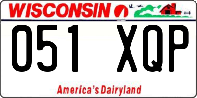 WI license plate 051XQP
