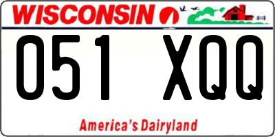 WI license plate 051XQQ