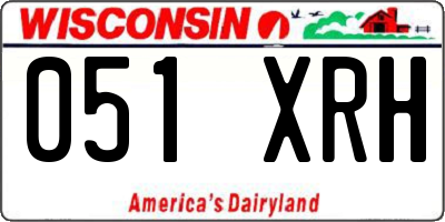 WI license plate 051XRH