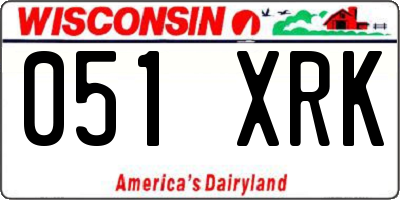 WI license plate 051XRK