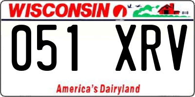 WI license plate 051XRV