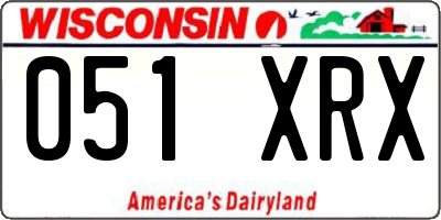 WI license plate 051XRX