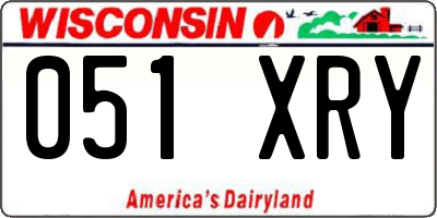 WI license plate 051XRY