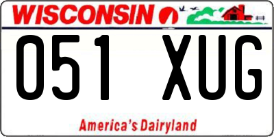 WI license plate 051XUG