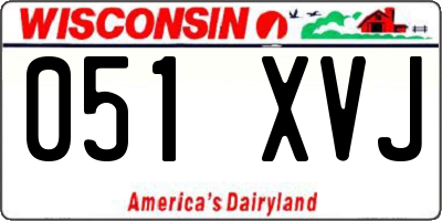WI license plate 051XVJ