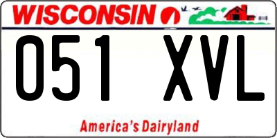 WI license plate 051XVL