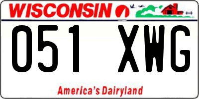 WI license plate 051XWG