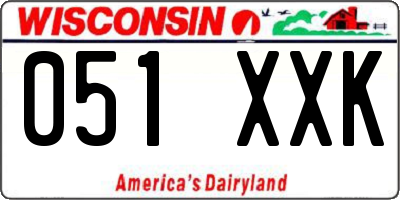 WI license plate 051XXK