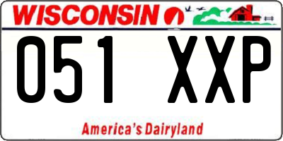 WI license plate 051XXP