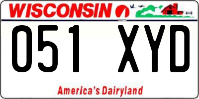 WI license plate 051XYD