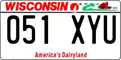 WI license plate 051XYU