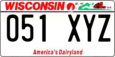 WI license plate 051XYZ