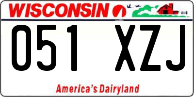 WI license plate 051XZJ