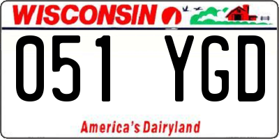 WI license plate 051YGD