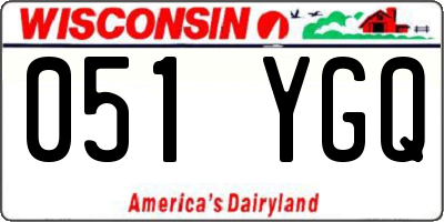 WI license plate 051YGQ
