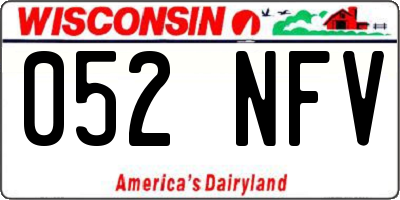 WI license plate 052NFV