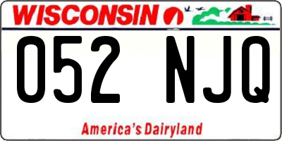WI license plate 052NJQ