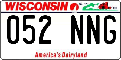 WI license plate 052NNG