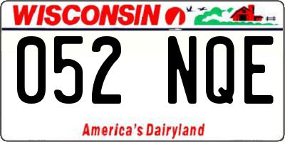WI license plate 052NQE