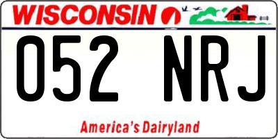 WI license plate 052NRJ
