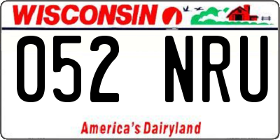 WI license plate 052NRU