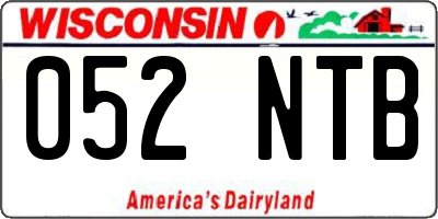 WI license plate 052NTB