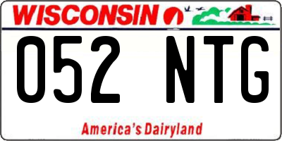 WI license plate 052NTG