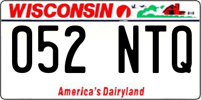 WI license plate 052NTQ