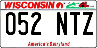 WI license plate 052NTZ