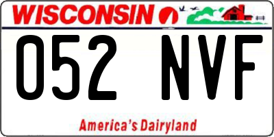 WI license plate 052NVF