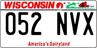 WI license plate 052NVX