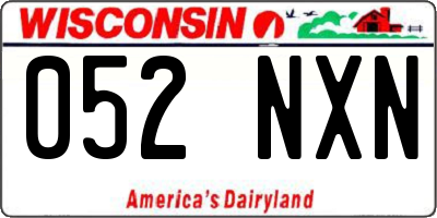 WI license plate 052NXN