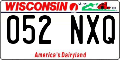 WI license plate 052NXQ