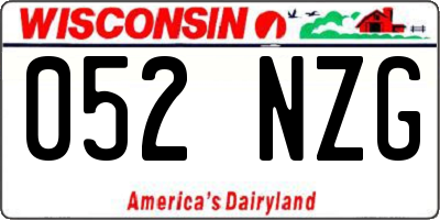 WI license plate 052NZG